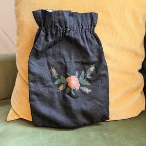 Victorian Painted Drawstring Purse