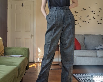 Vintage Giorgio Armani Cotton Trousers: Le Collezioni Black Pants