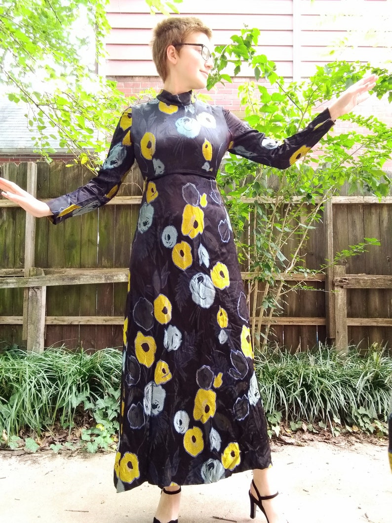 1960s Tie Dye Mr Blackwell Maxi & Shawl