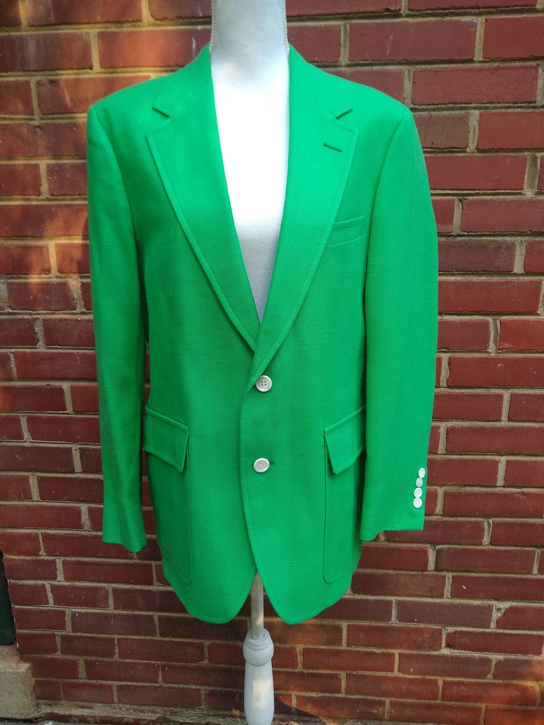 70s Green Sport Coat Etsy