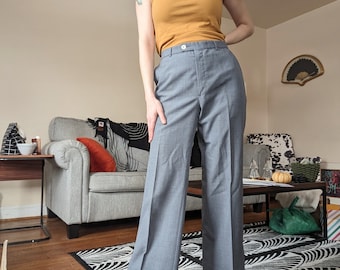 Vintage Yves Saint Laurent Gray Pinstripe Trousers