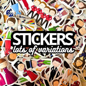 Musical Theatre Hand Drawn Stickers - Musical Theatre Gift