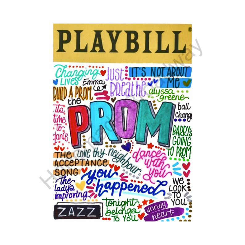 The Prom Playbill Collectable PRINT | Etsy