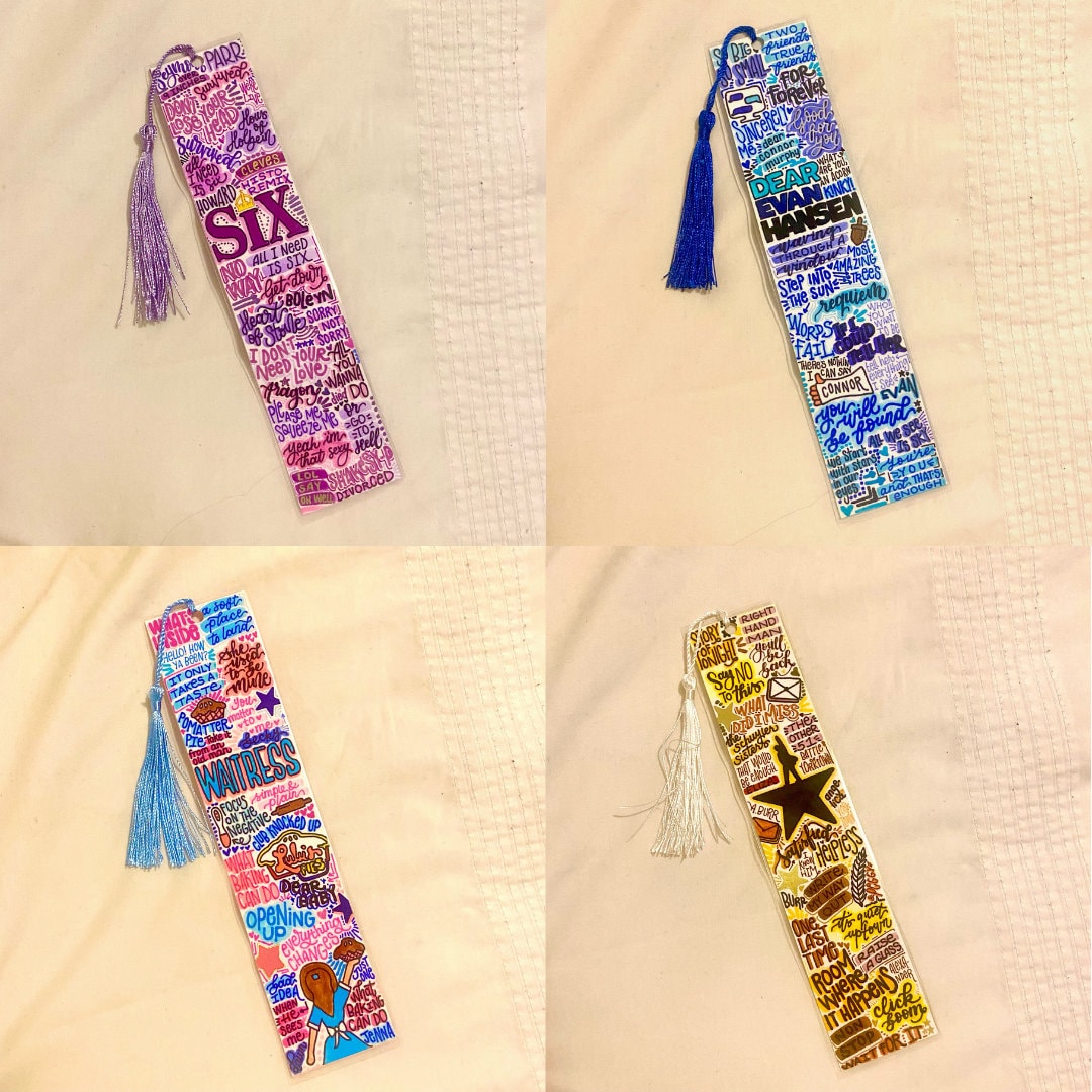 Musical Theatre Hand Drawn Bookmarks - Etsy UK