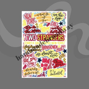 Two Strangers - plakat do musicalu, sztuka ścienna na Broadwayu, prezent dla miłośnika teatru, prezent muzyczny, wystrój domu