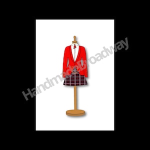 Heathers en Heather Bundle - Muziektheaterkostuum Postkaart - Muziektheatercadeau