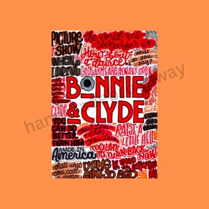 Bonnie & Clyde - Musical Theatre Poster, Broadway Wall Art, Theatre Lover Gift, Music Gift, Home Decor
