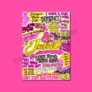 E Giulietta - Poster del teatro musicale, arte della parete di Broadway, regalo per gli amanti del teatro, regalo musicale, decorazioni per la casa