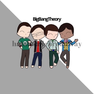 Big Bang Theory Themed Stickers -  Sticker Lover Gift, TV Decor, Laptop Sticker, Waterproof Vinyl Sticker