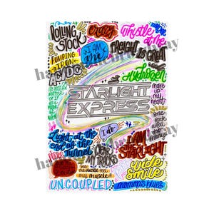 Starlight Express London Production  - Musical Theatre Poster, Broadway Wall Art, Theatre Lover Gift, Music Gift, Home Decor
