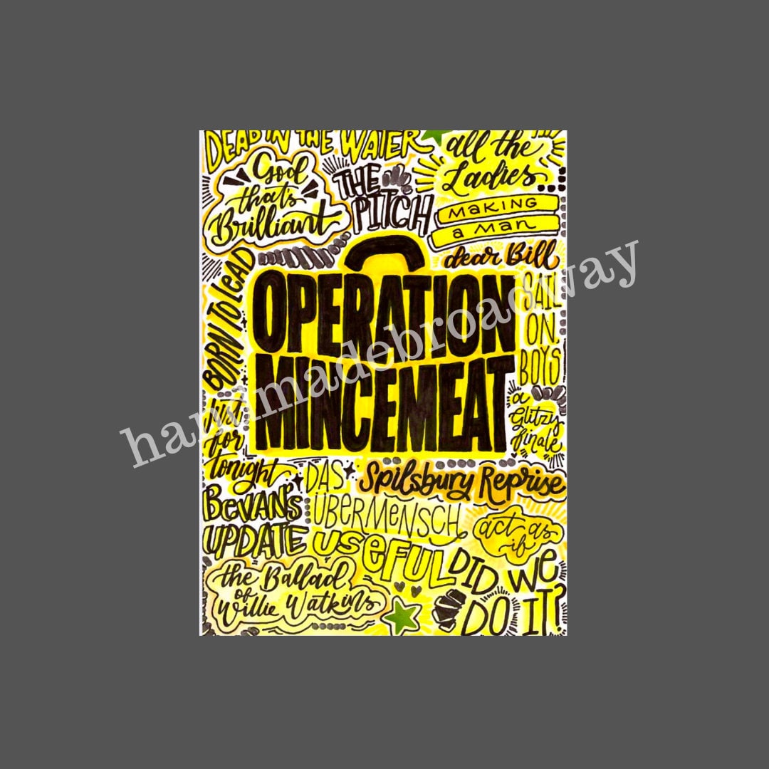 Operation Mincemeat - Musical Theatre Poster, Broadway Wall Art ...