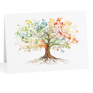 Watercolor Tree of Life Notecards: Blank Greeting Card Set