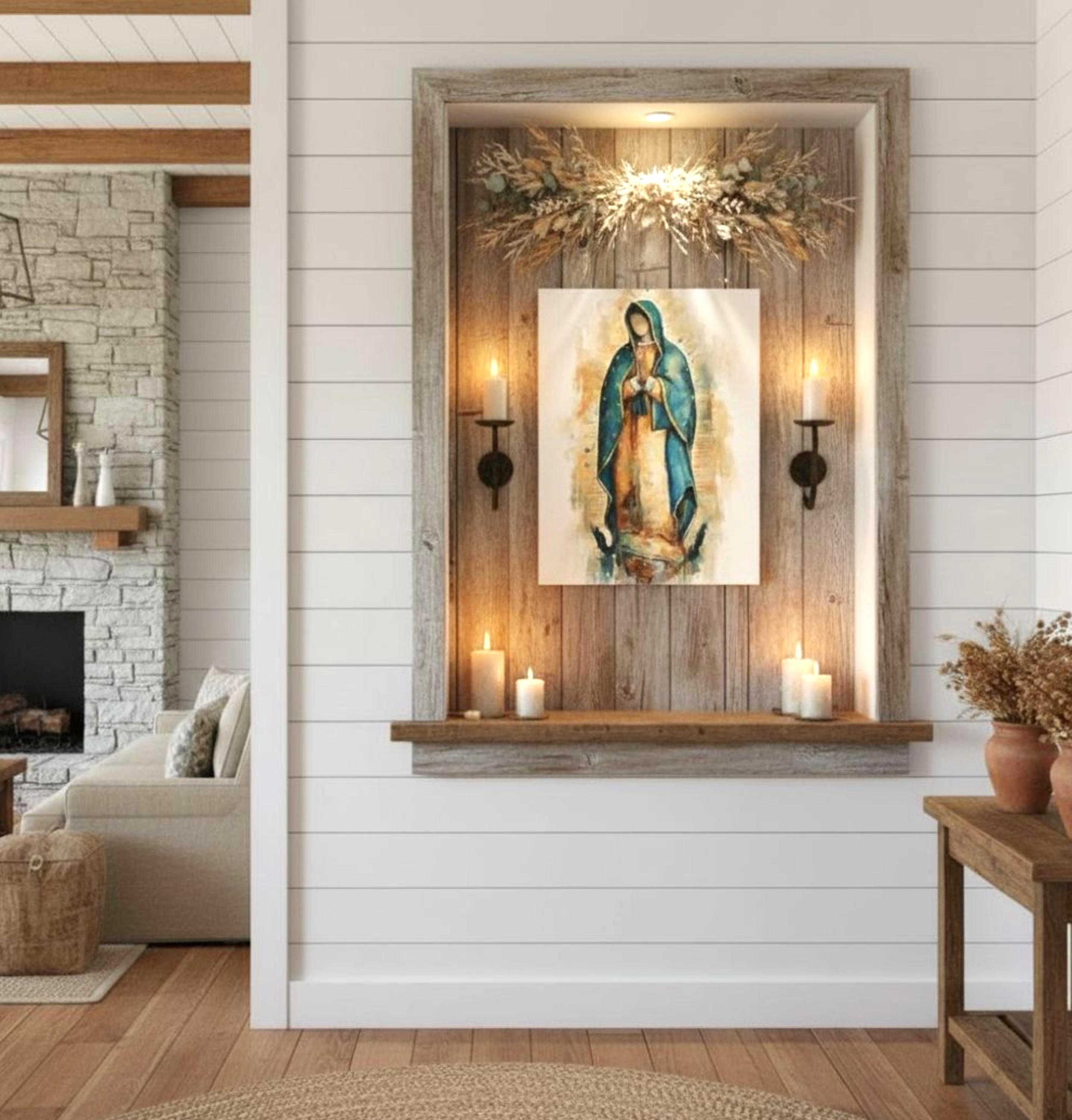 Canvas Our Lady of Guadalupe Wall Art: Virgin Mary Home Decor, Catholic ...