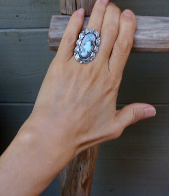 Native American Golden Hill Turquoise Silver Ring
