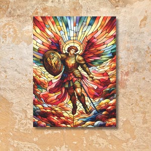 Saint Michael The Archangel Canvas Wall Art