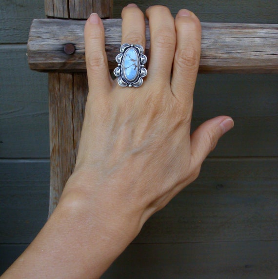Native American Golden Hill Turquoise Silver Ring