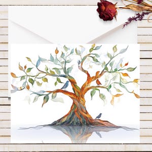 Tree of Life Greeting Cards Christian Watercolor Greeting Cards Thank You Stationery Gift Blank Notecards Family Tree Family Reunion