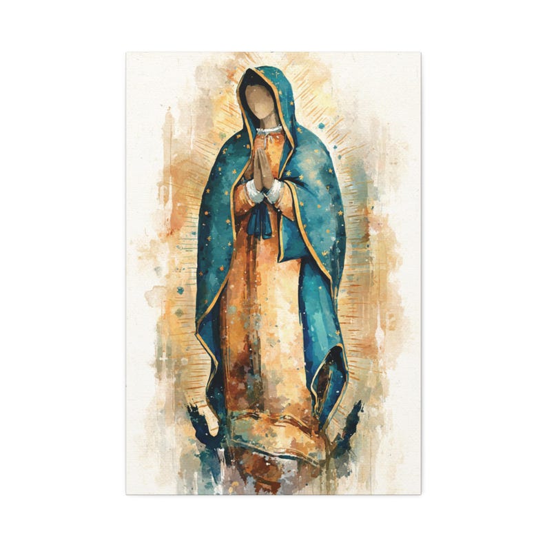Canvas Our Lady of Guadalupe Wall Art: Virgin Mary Home Decor, Catholic ...
