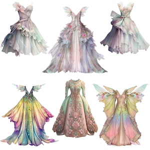 ArtStation - Magical Fairy Dress (game ready + fbx + blend + VRC + Rigged )  | Game Assets