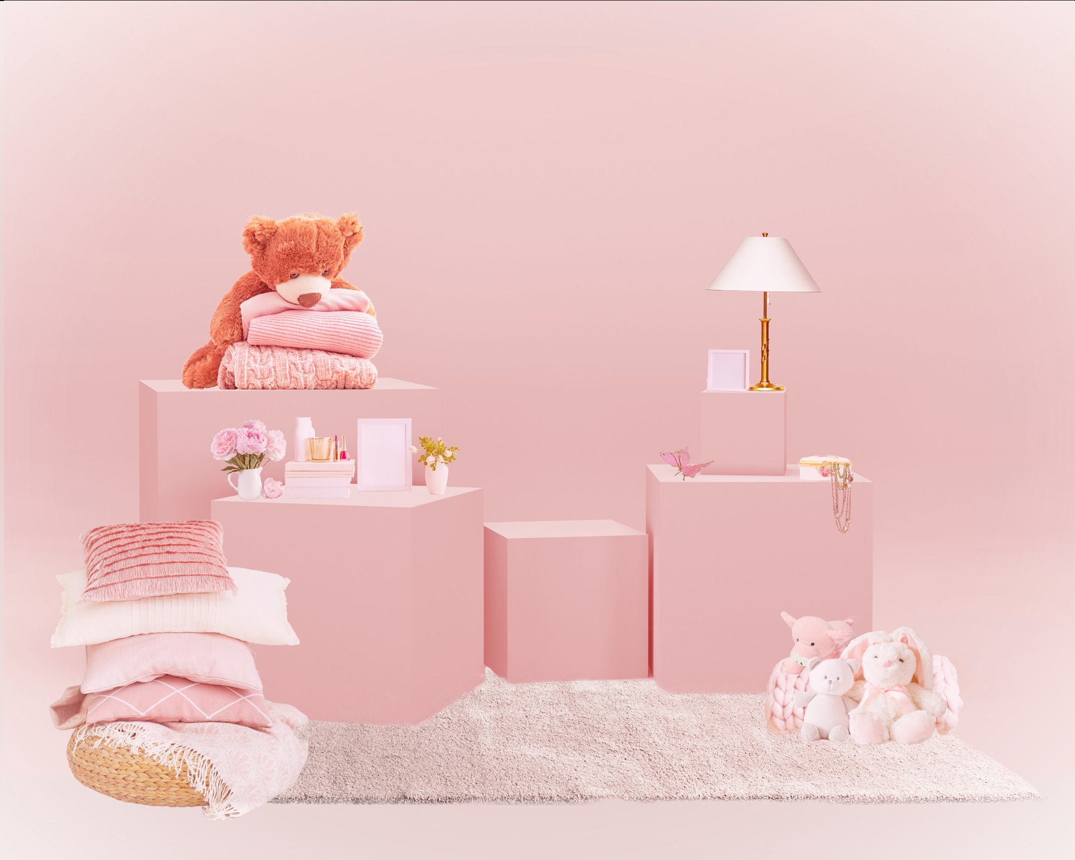 Pretty In Pink Girl’s Photography Backdrop Background | Etsy