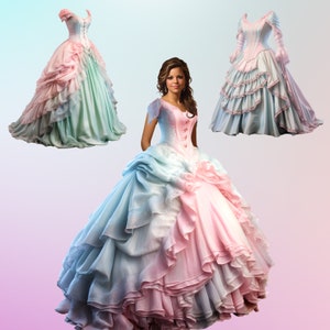 DRESSES for COMPOSITES, 20 PNG, Overlay, Composite, Designer Gown, Backdrop, Embellish, Fairytale, Photoshop Background, Fashion Dress,