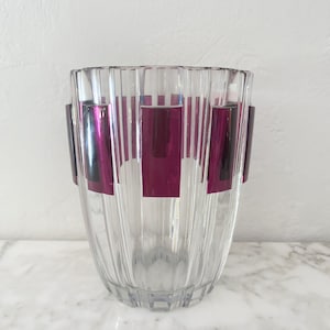 Val Saint-Lambert Crystal Glass Vase | Heavy Vintage Glass | Belgium | Flower Vase | Floral Arrangements | Mothers Day Gift