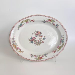 Prato de Porcelana Floral Bombaim Vintage: Prato de Servir Oval Grande