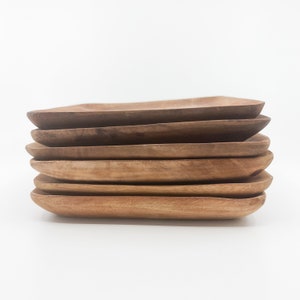 Rustic Wood Plates: Set of 6, Haiti Baptist Mission