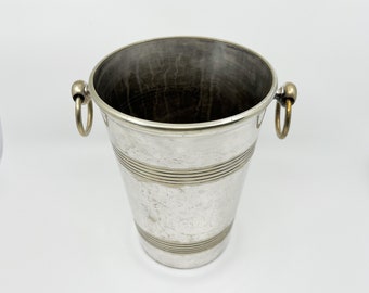 Vintage Art Deco Silver Plate Champagne Bucket. Heavily Weathered Ice Bucket/Wine Cooler. Vintage Home Décor. WW2 Commemoration.