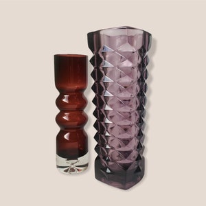 MCM Vase Italian Midcentury Modern Glass Vase Purple Tones. Amethyst Glass Vase Home Mantle Décor Housewarming Gift MCM Vase Italian Midcentury Modern Glass Vase Purple Tones. Amethyst Glass Vase Home Mantle Décor Housewarming Gift
