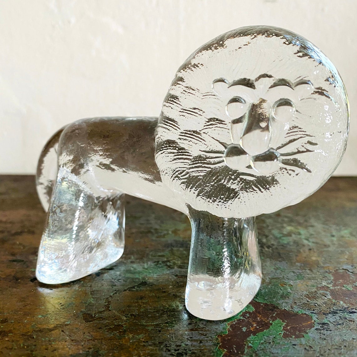 Kosta Boda Zoo Series. Glass Lion Figurine. Vintage Glass Lion Etsy