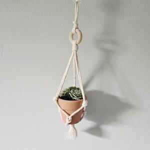 Mini Macrame Plant Hanger: Car Rearview Mirror Accessory