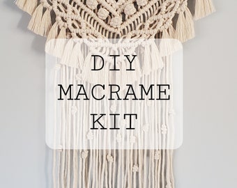Macrame DIY Kit|Wall Hanging|Learn to Macrame|Materials Included|Step-by-Step Video Tutorial|Perfect for Beginners