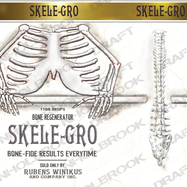 Skele-Gro Wizard Potion sublimation Design - DIGITAL DOWNLOAD PNG - Template File Only