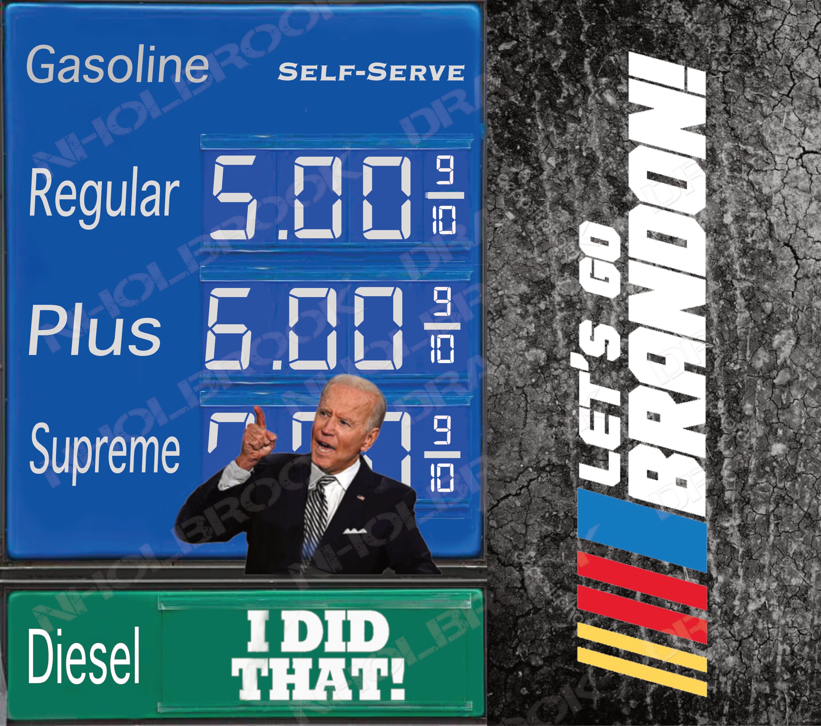 Sky High Gas Price 10 Dollar Diesel Editorial Stock Image - Image of  expensive, biden: 243423779