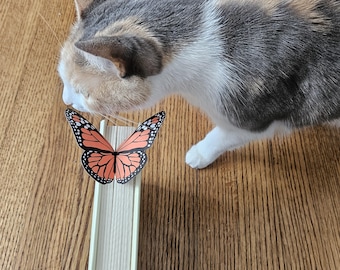 3D Monarch Butterfly Wings Bookmark, Bookish Gifts, Reader Aesthetic, Book Page Marker