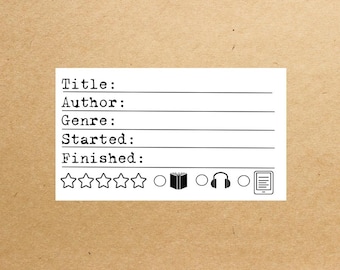 Smaller Size Book Review Stickers for book / Reading Journal Book Lover Gift, Bookish Accessories