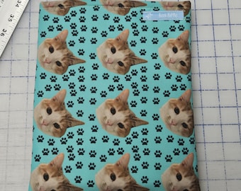 Custom Pet Booksleeve - 3 Sizes & Closure Options - Book Lover Gift - Padded Book Sleeve - iPad Sleeve