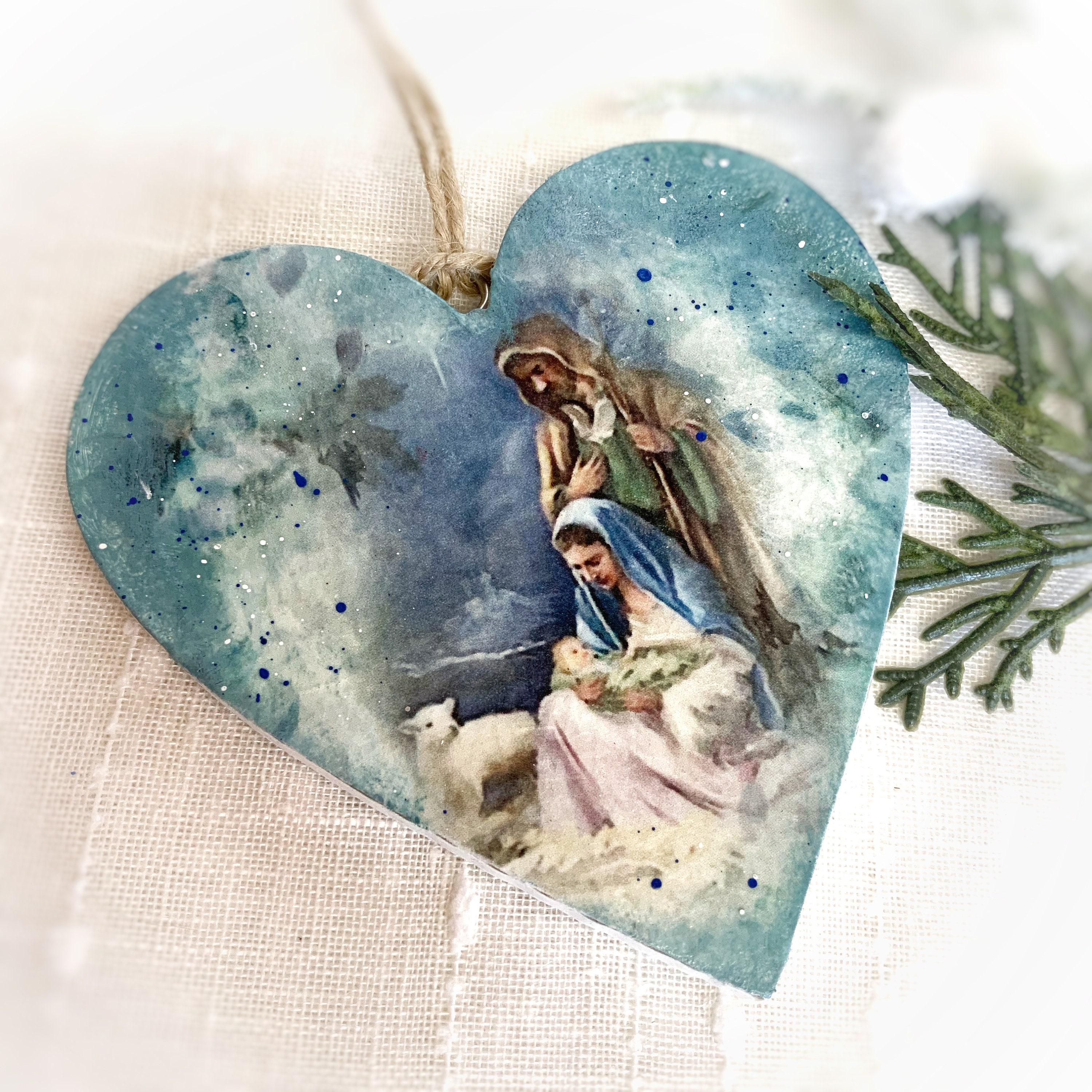 Religious Style Christmas Tree Decoration Christmas Nativity Etsy