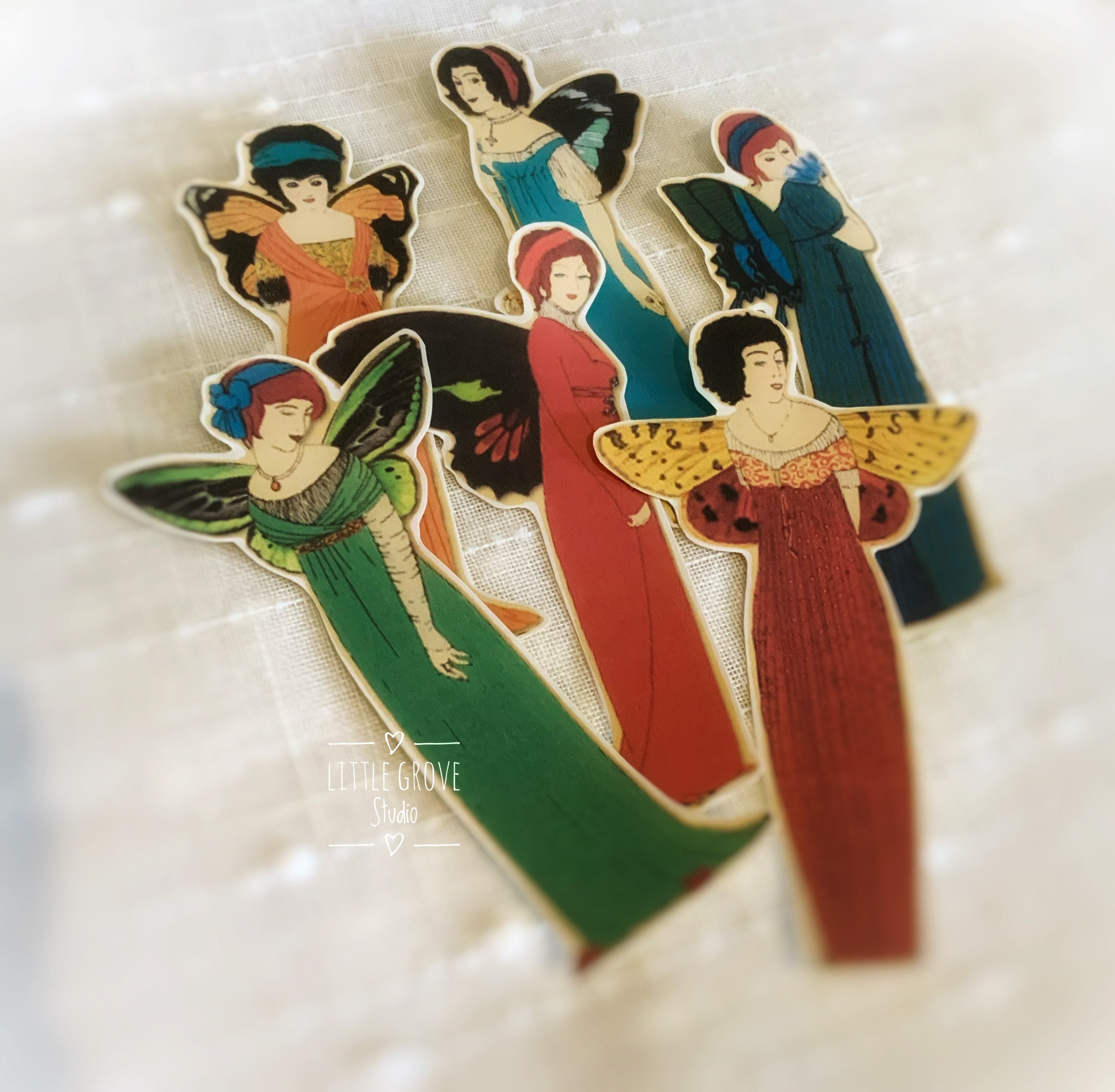 1920s Vintage Fairy Stickers Vintage Style Fairies Fairy Etsy