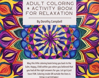 Going Within- Circle to Center | Adult Coloring Book | Activity Book | For Relaxation | Destress | Reset | Color Therapy