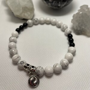Howlite Bracelet | Yin Yang