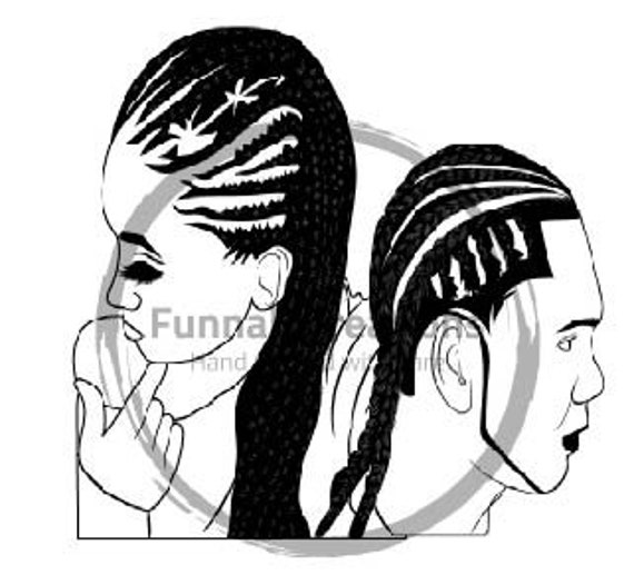 Download Braids Woman And Man Svg Cut File Svg Dxf Png Etsy