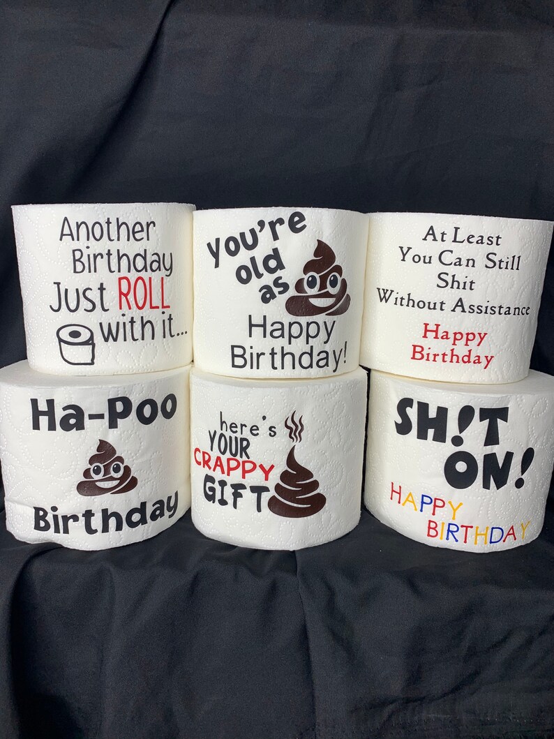 Birthday Toilet Paper Gag Gift Etsy