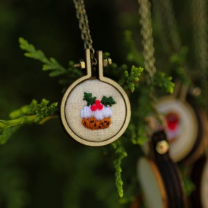 DIY Christmas 6 Mini Embroidery Hoop Decorations/Earrings Digital Pattern step by step festive craft guide PDF only image 8