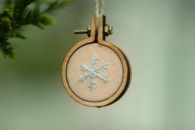 DIY Christmas 6 Mini Embroidery Hoop Decorations/Earrings Digital Pattern step by step festive craft guide PDF only image 5