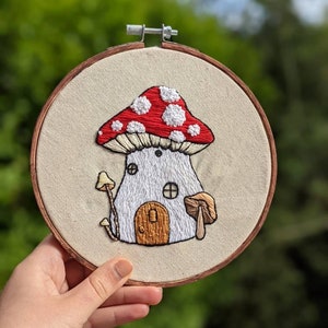 Mushroom Fairy House Embroidery Pattern digital PDF pattern hand embroidery step by step guide image 9