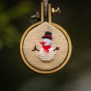 DIY Christmas 6 Mini Embroidery Hoop Decorations/Earrings Digital Pattern step by step festive craft guide PDF only image 7