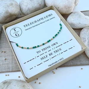 To Thine Own Self Be True, Morse Code Necklace 16-18&quot;, Morse Code Jewelry, Dainty  Necklace, Hamlet, Shakespeare Jewelry, Gift for Her