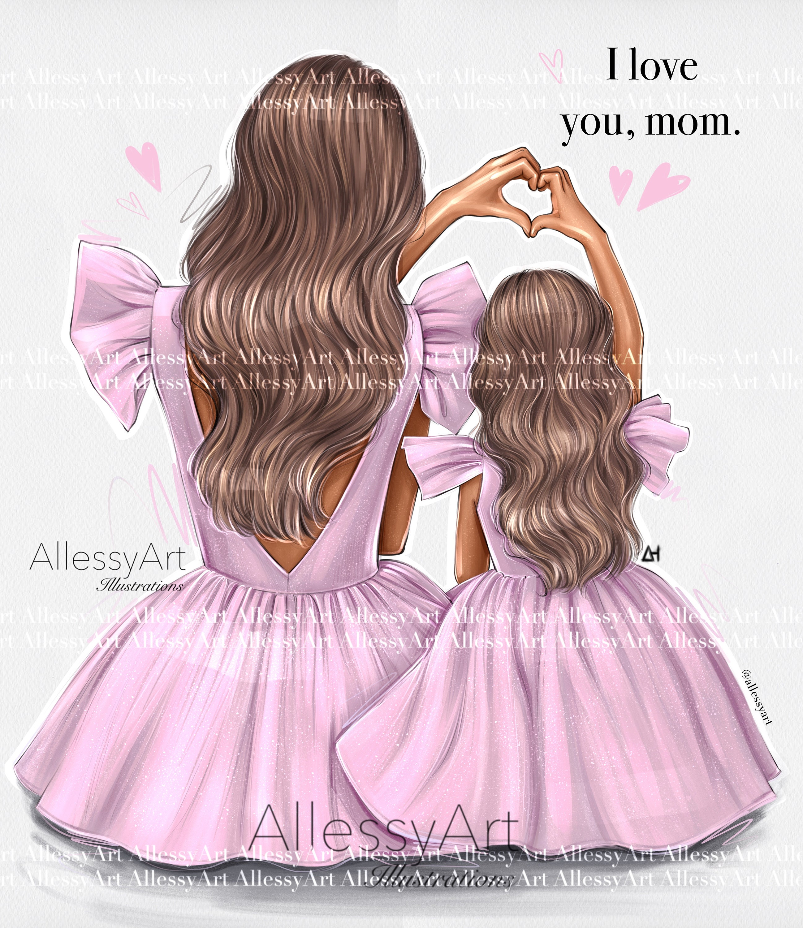 Premium Vector | Mom and daughter playing together illustration line art